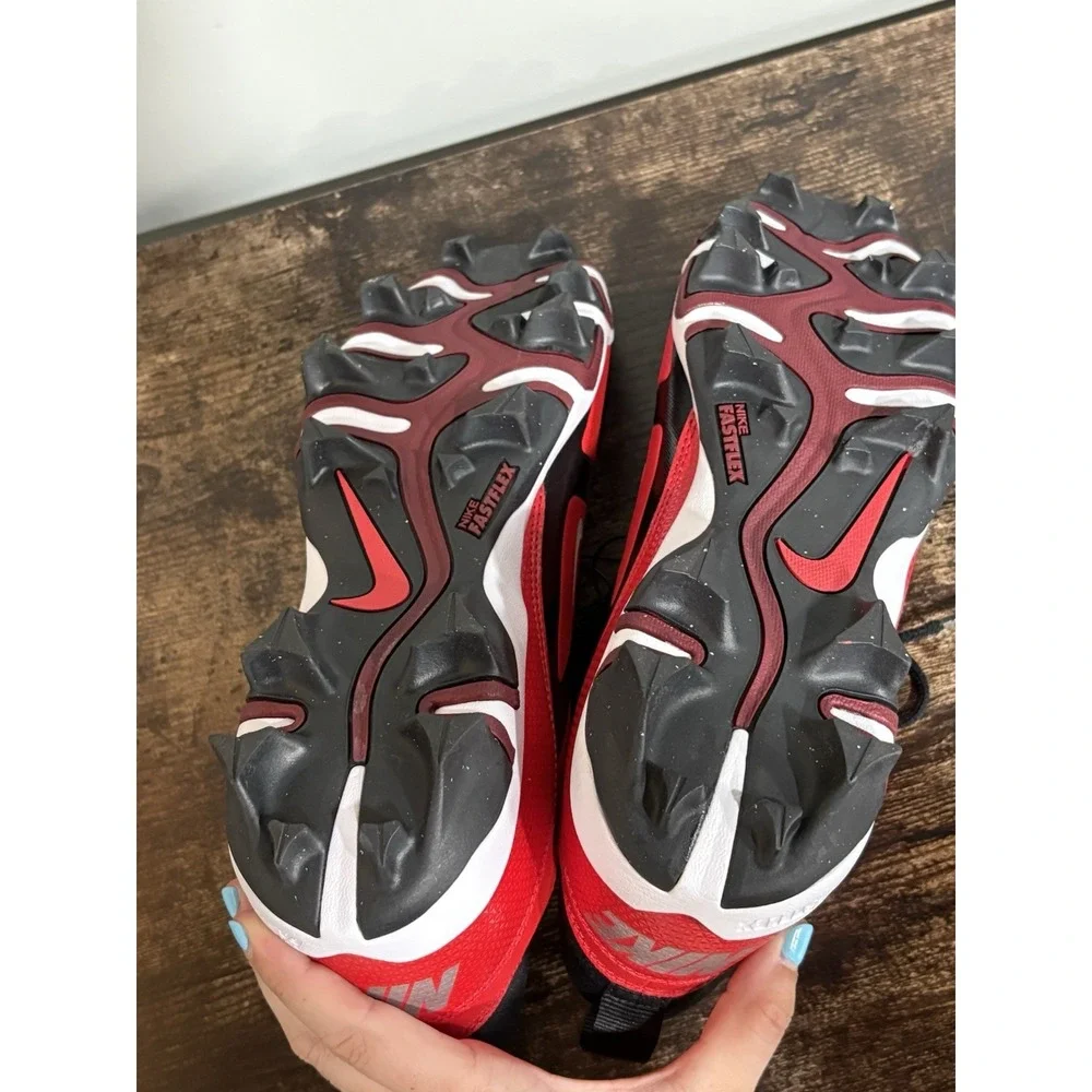 Nike Alpha Menace 4 Shark Men's Red/White Football Cleats NWOB Size 9.5 Shoes‎